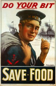 WW1 Poster pedindo-lhe para fazer o seu pouco - Save Food 1917 (cor Litho)